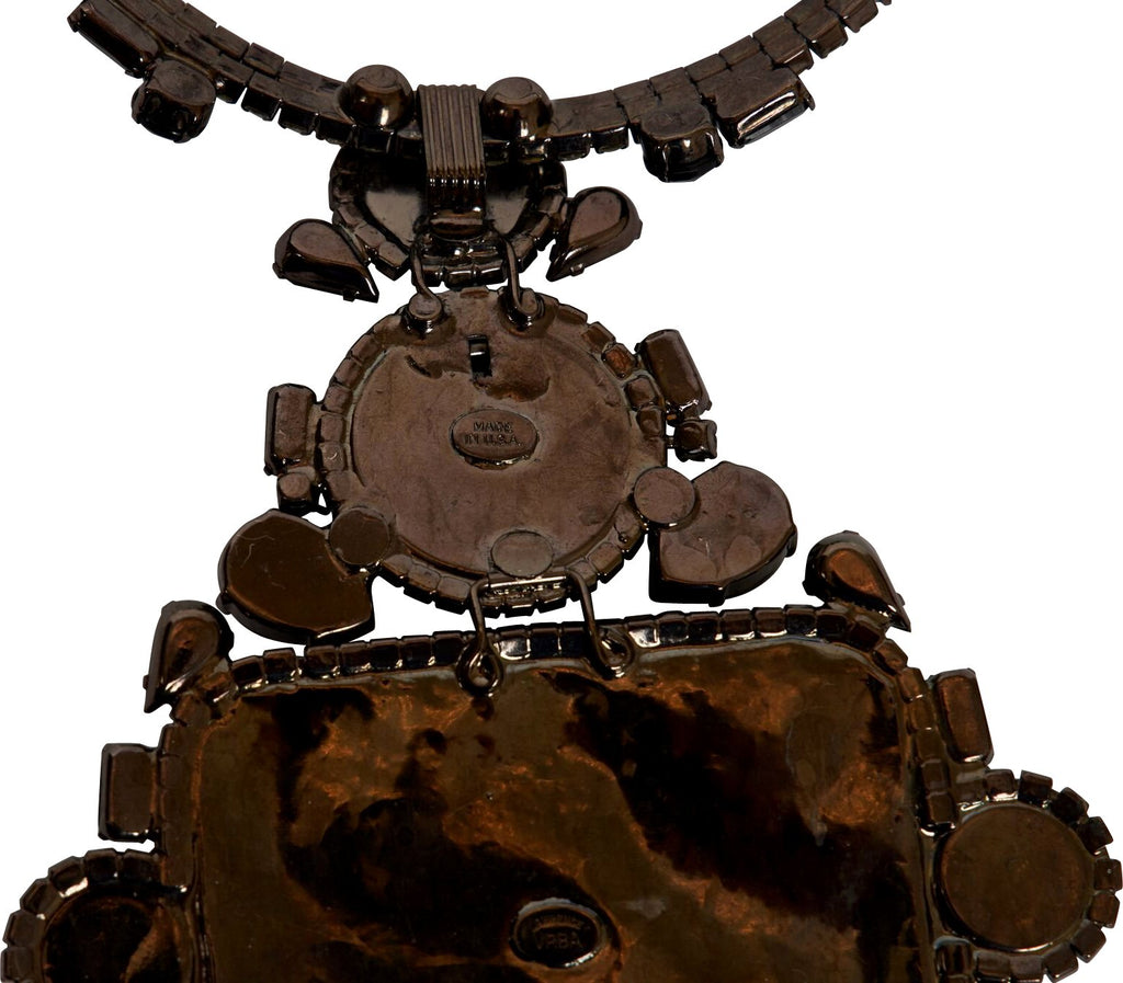 Vrba Art Deco Inlay Flower necklace