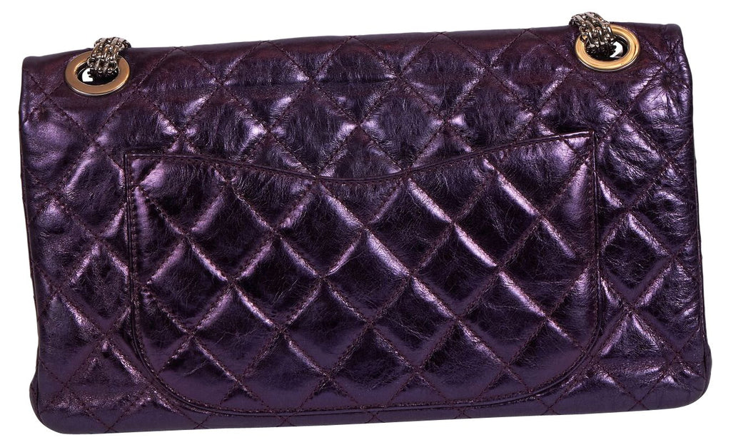 Chanel Purple Metallic Maxi Reissue Flap