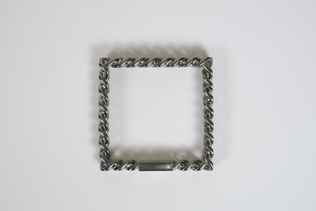 Chanel Ruthenium Square Chain Bangle