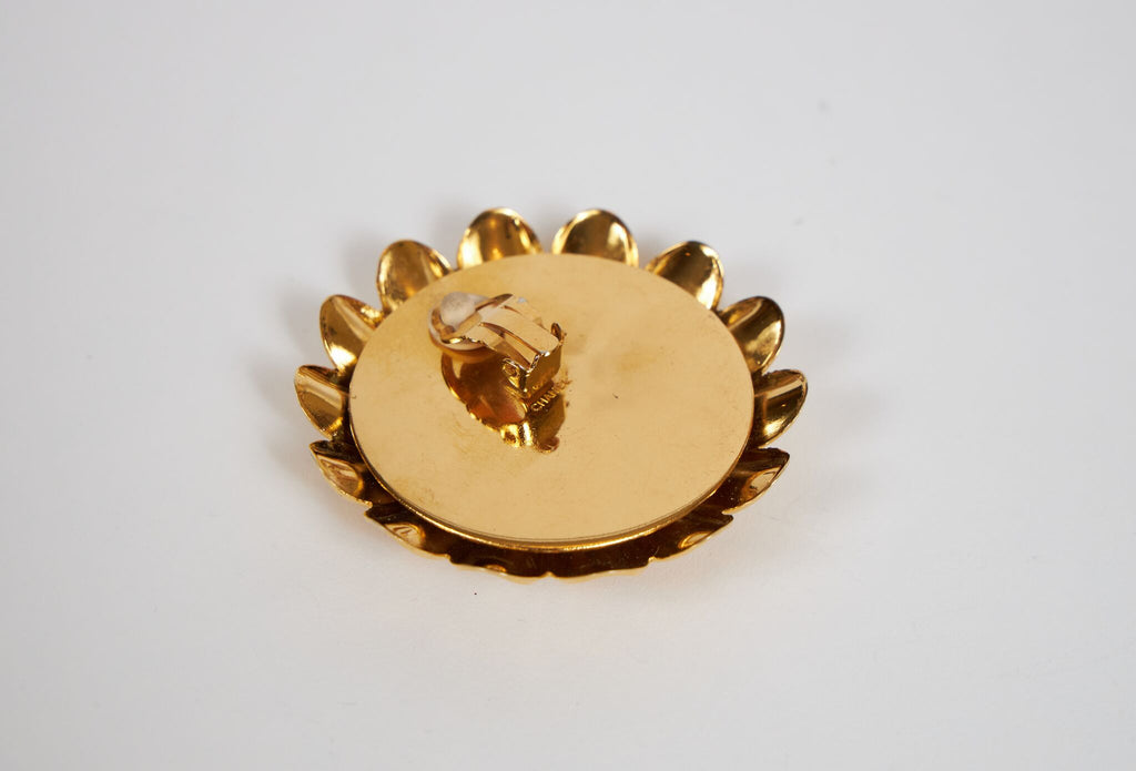 Chanel Oversized Daisy 70s Earrings