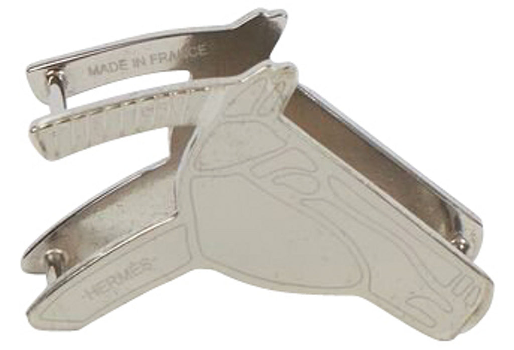 Hermès Palladium Horse Head Scarf Ring