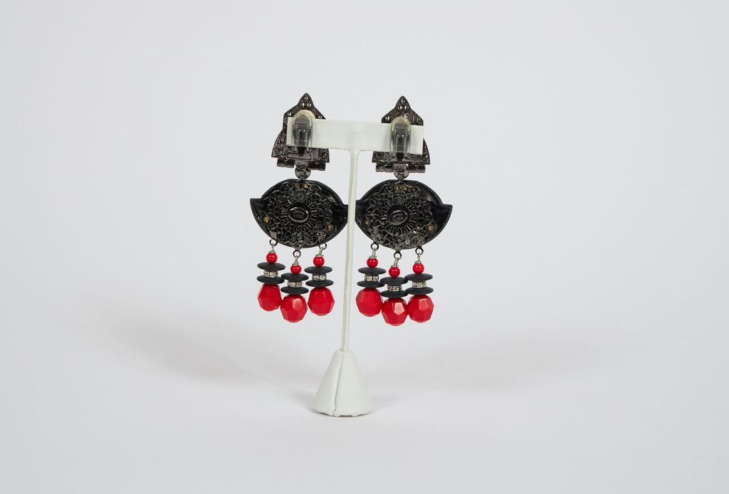 Vrba Original Art Deco Dangle Earrings
