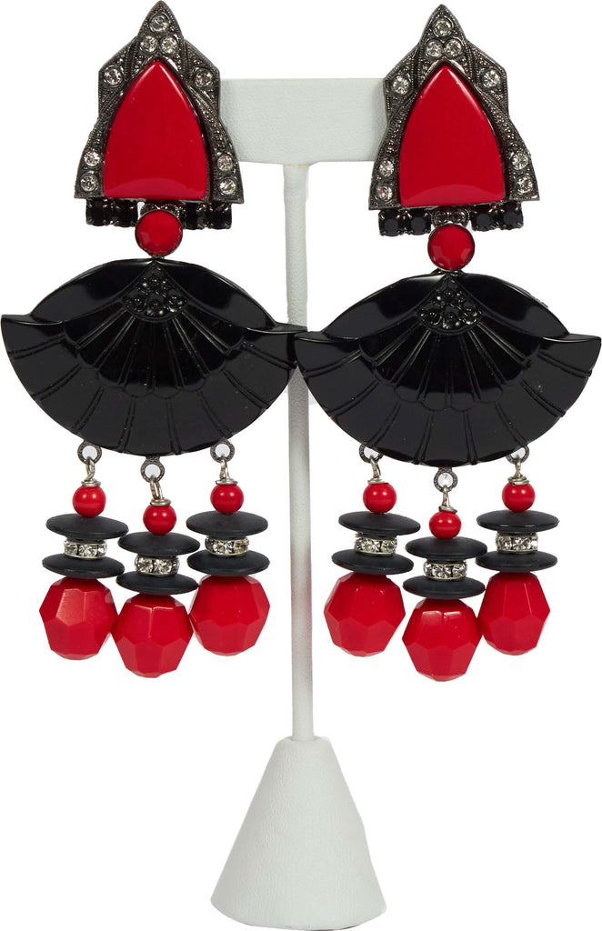 Vrba Original Art Deco Dangle Earrings