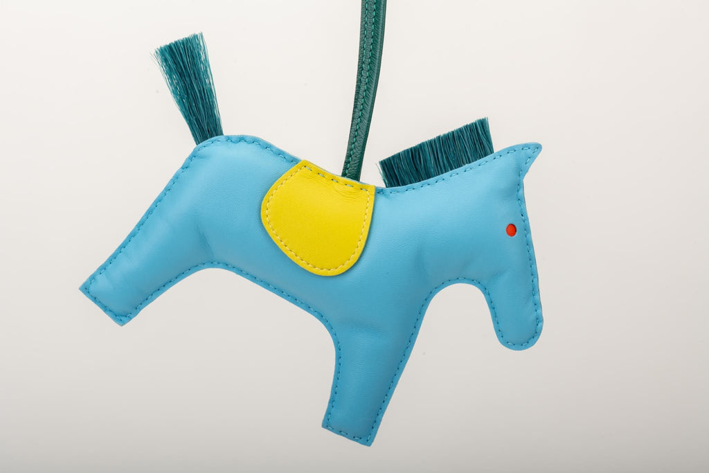 Hermès Grigri GM Rodeo Charm Turquoise