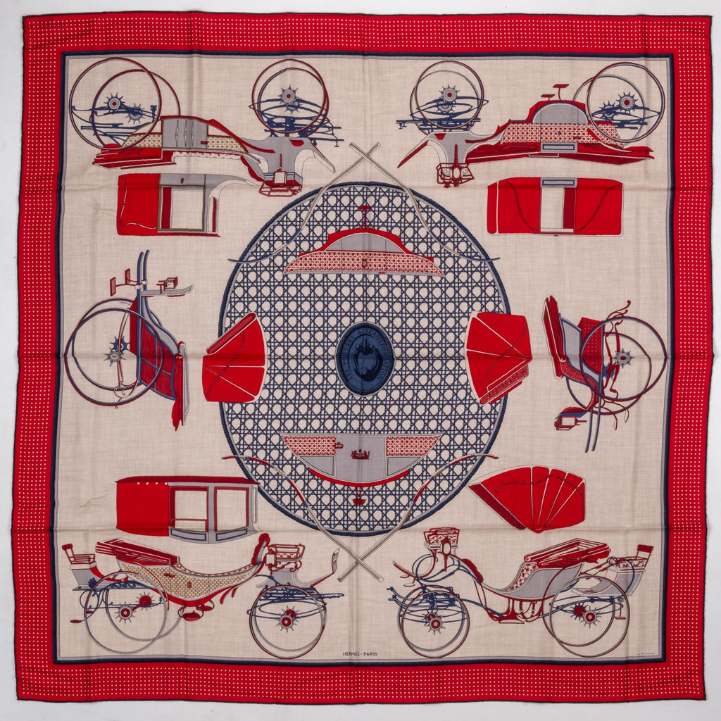 Hermès BNIB Carriages Cashmere Shawl