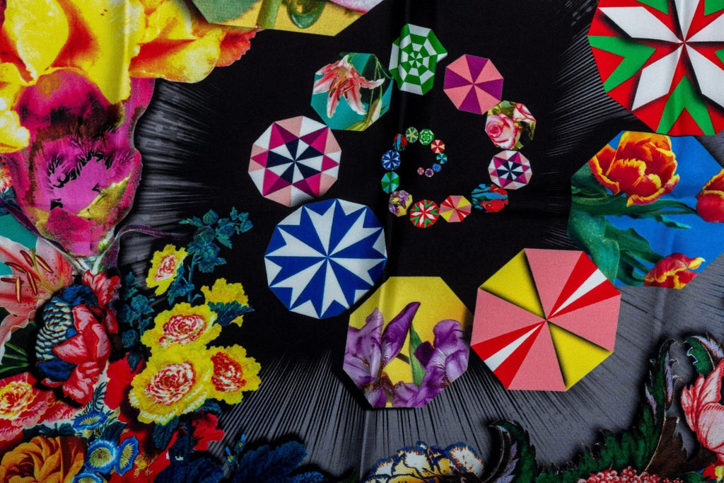 Lacroix New Blue Silk Multicolor Scarf