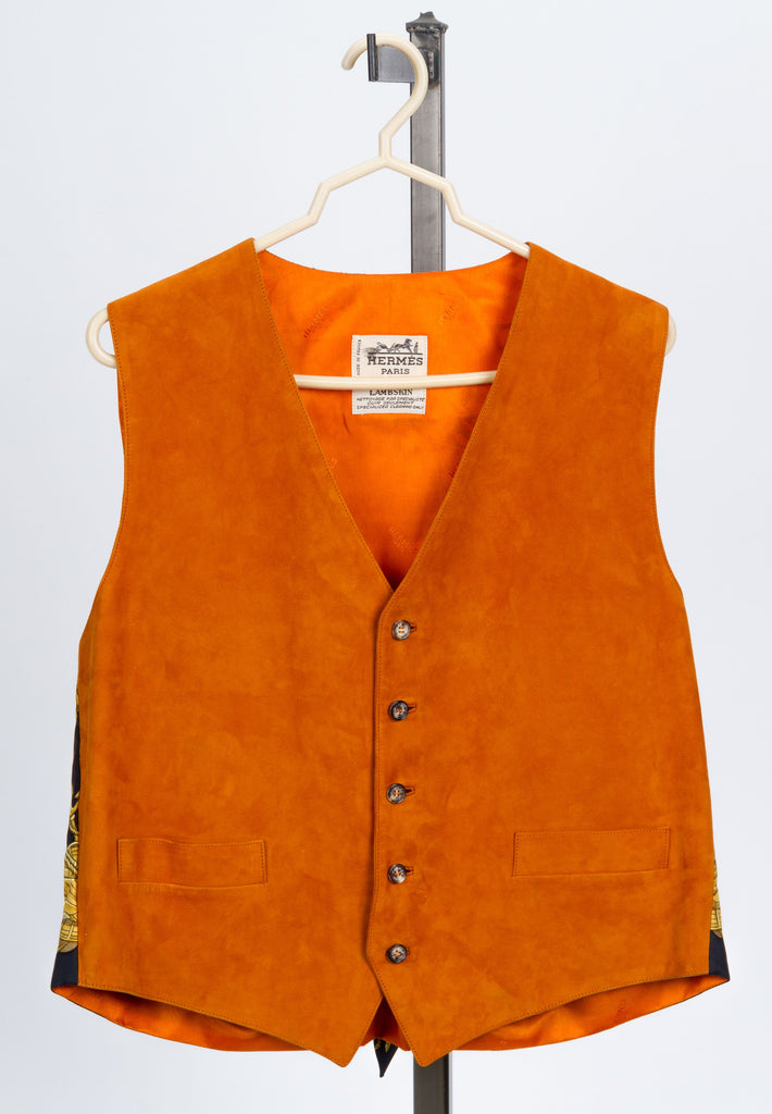 Hermès Lambskin Vest and Pants Set