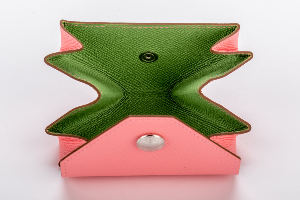 Hermes Verso Pink Green Coin Case BNIB