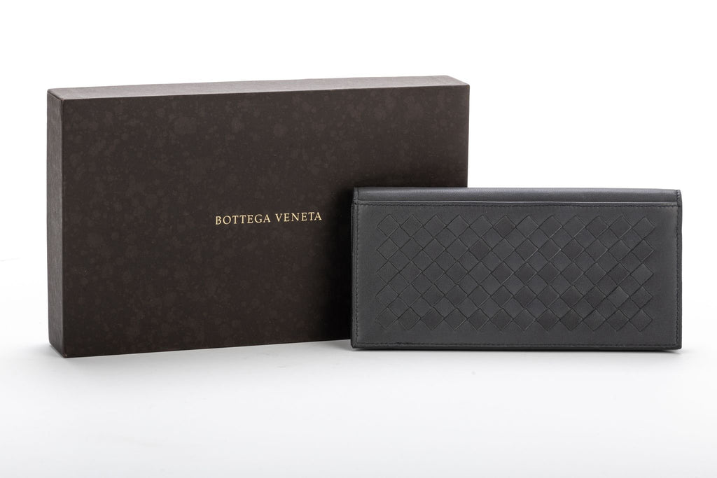 Bottega Intrecciato Gray Wallet Unisex