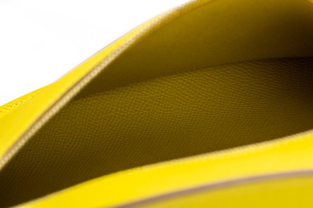 Hermès Lemon Yellow Epsom Clutch