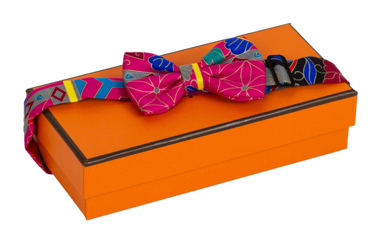 Hermès Pink Silk Papillon & Bracelet NIB