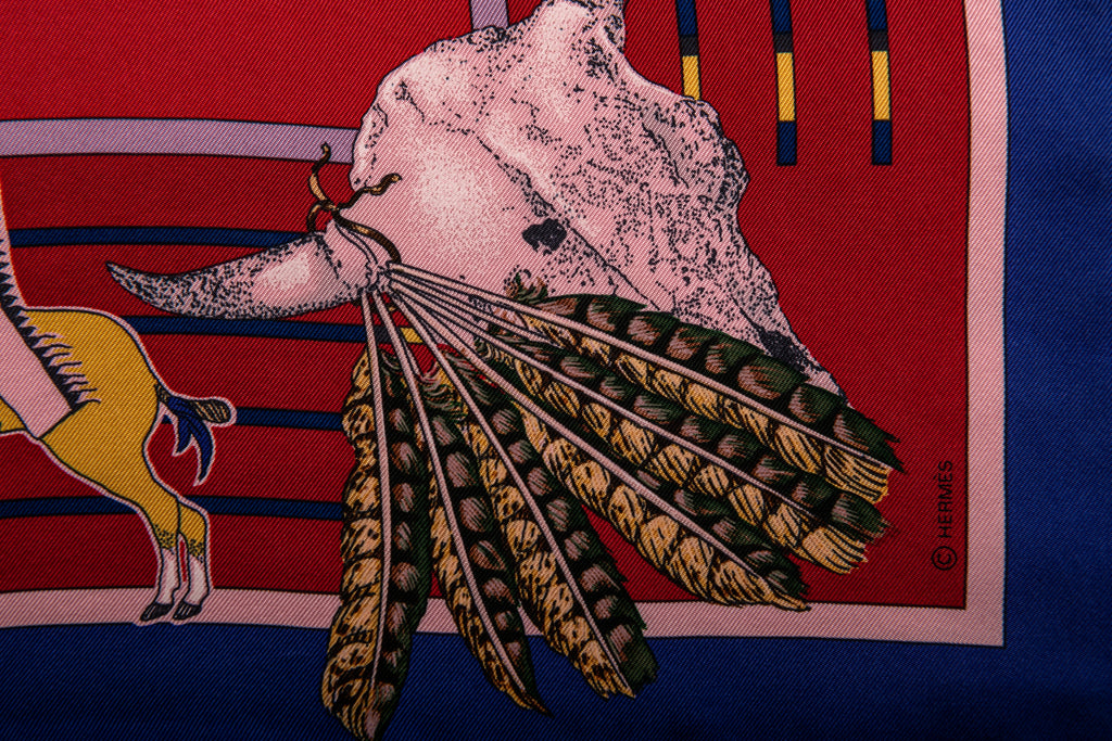 Hermès Pani la Shar Pawnee Scarf Red