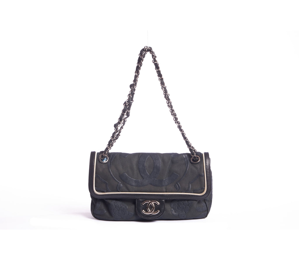 Chanel Olive Green & Silicon Logo Flap