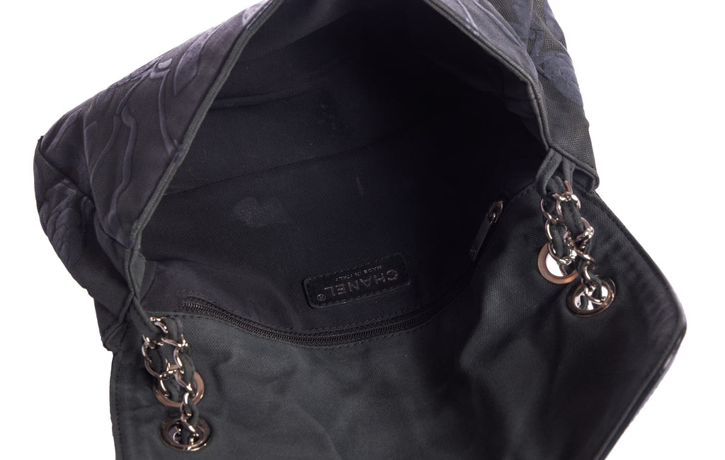 Chanel Olive Green & Silicon Logo Flap