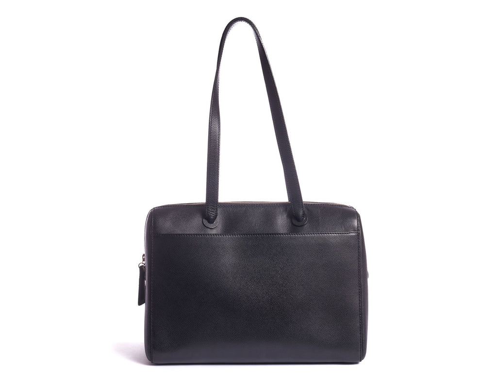 Chanel Epsom Black Leather Zipped Tote