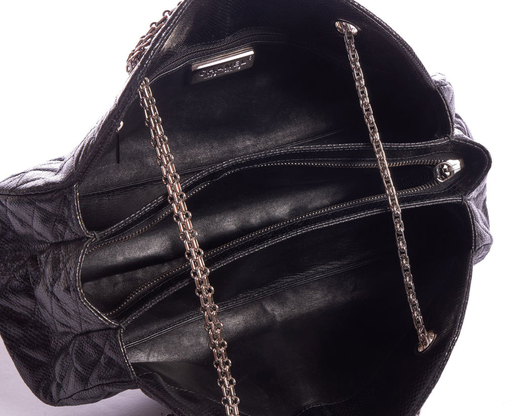 Chanel Rare Black Lizard Shoulder Bag