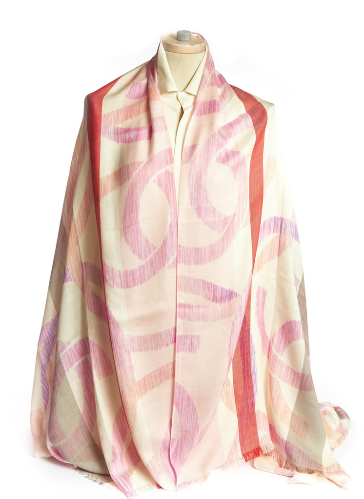 Chanel New Cashmere Cream Logo Shawl