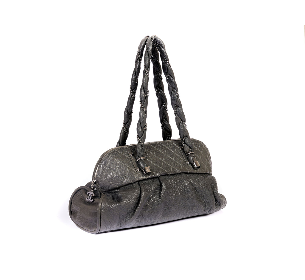 Chanel Gray Distressed Large Tote
