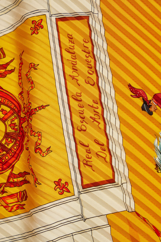 Hermès Escuela Andaluza Plissé Scarf