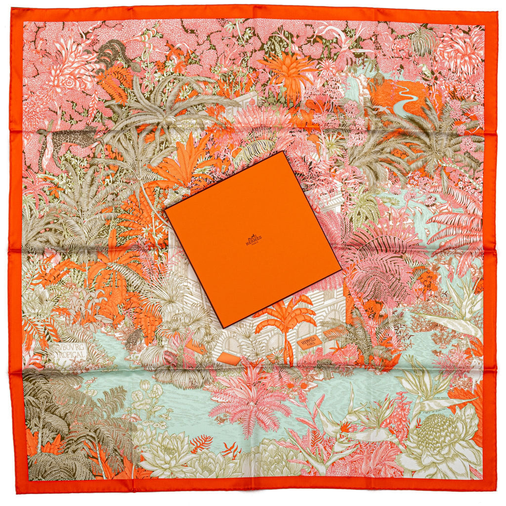 Hermès Tropical Garden Silk Scarf