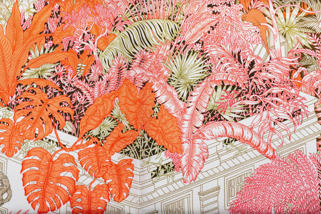 Hermès Tropical Garden Silk Scarf