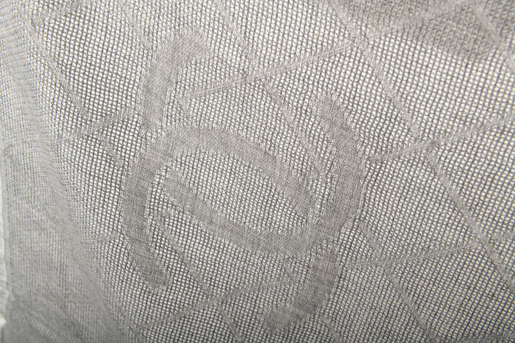 Chanel BN Gray Cashmere Camellia Shawl