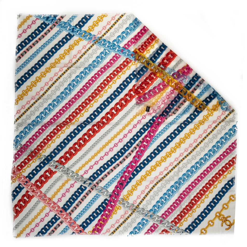 Chanel Cashmere Silk Chains Shawl