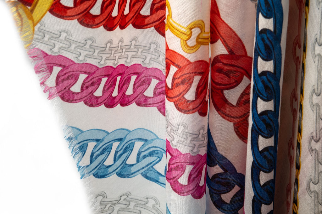 Chanel Cashmere Silk Chains Shawl