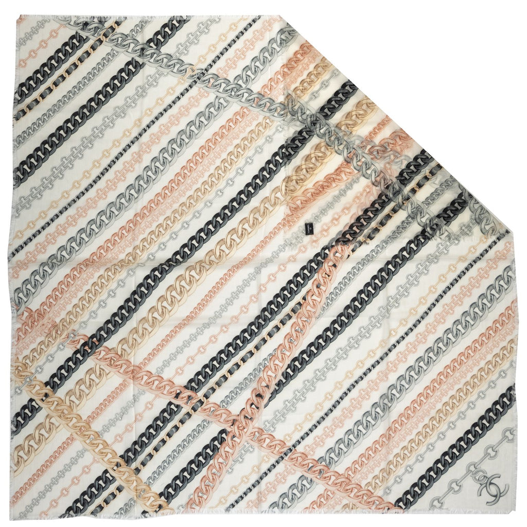 Chanel BN Cashmere Silk Chains Shawl