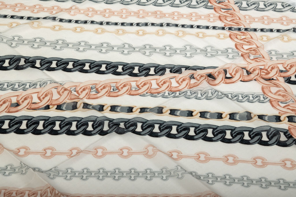 Chanel BN Cashmere Silk Chains Shawl