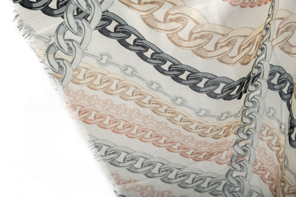 Chanel BN Cashmere Silk Chains Shawl