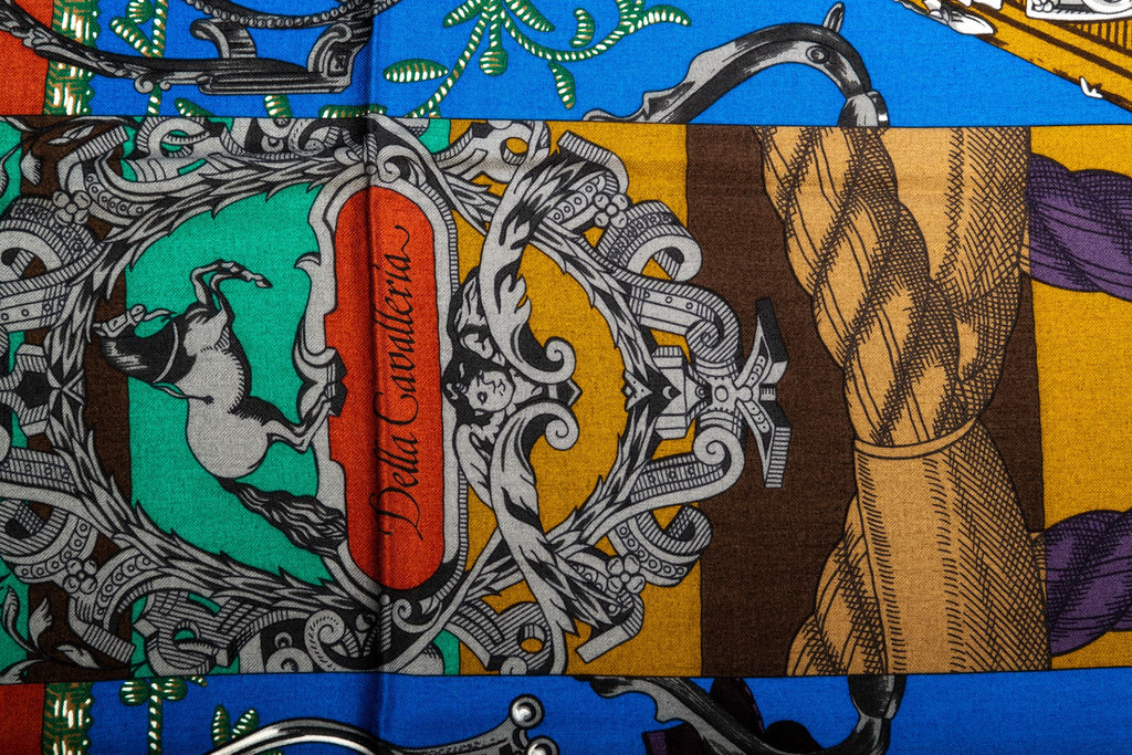Hermes Etriers Multicolor Cashmere Shawl