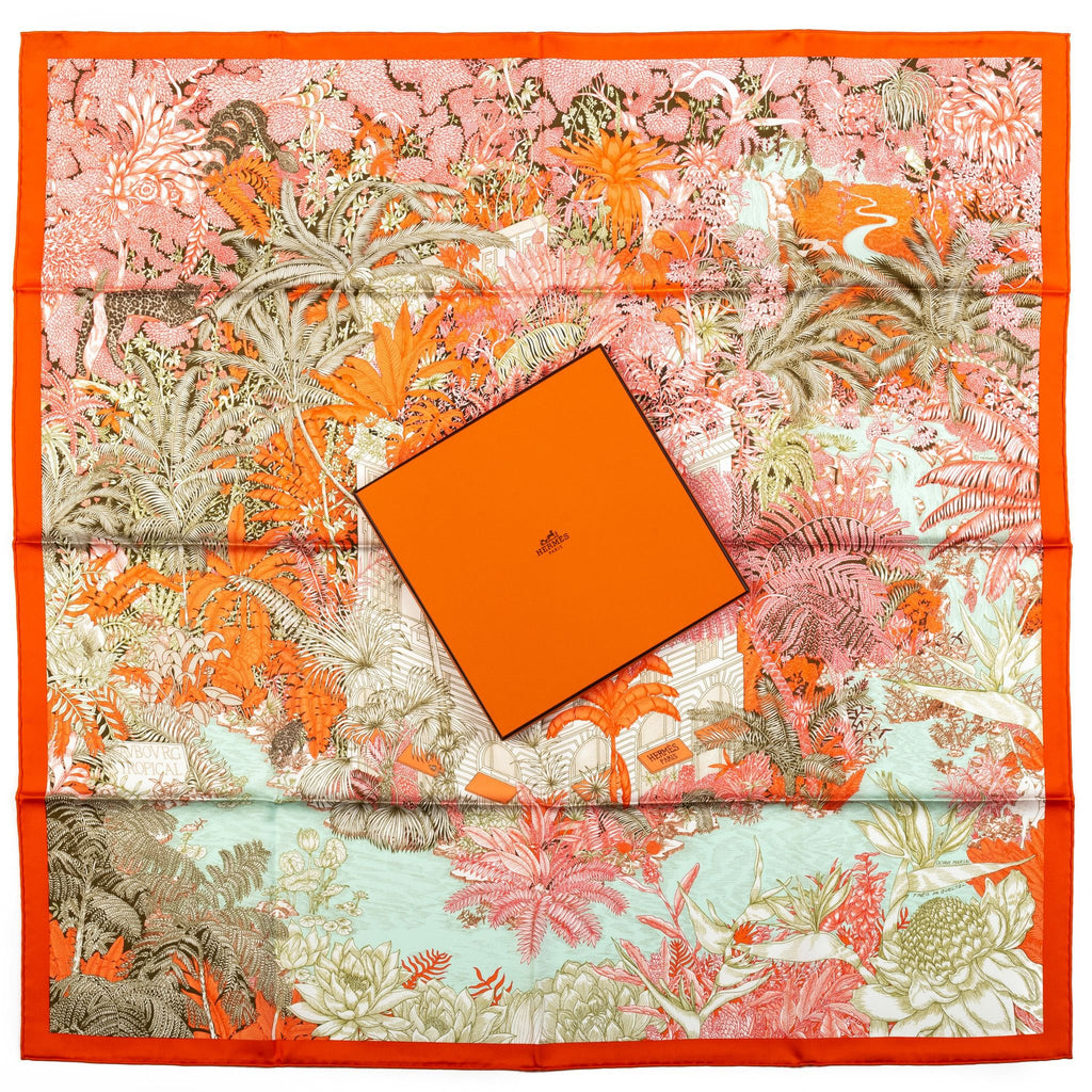 Hermes BNIB Tropical Garden Silk Scarf