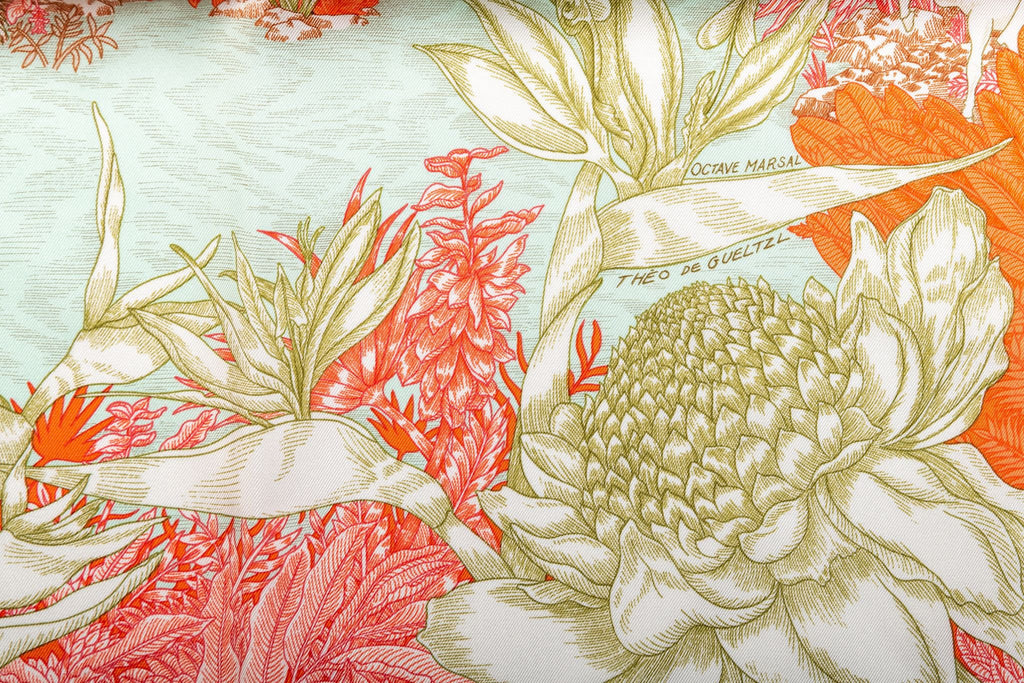 Hermes BNIB Tropical Garden Silk Scarf