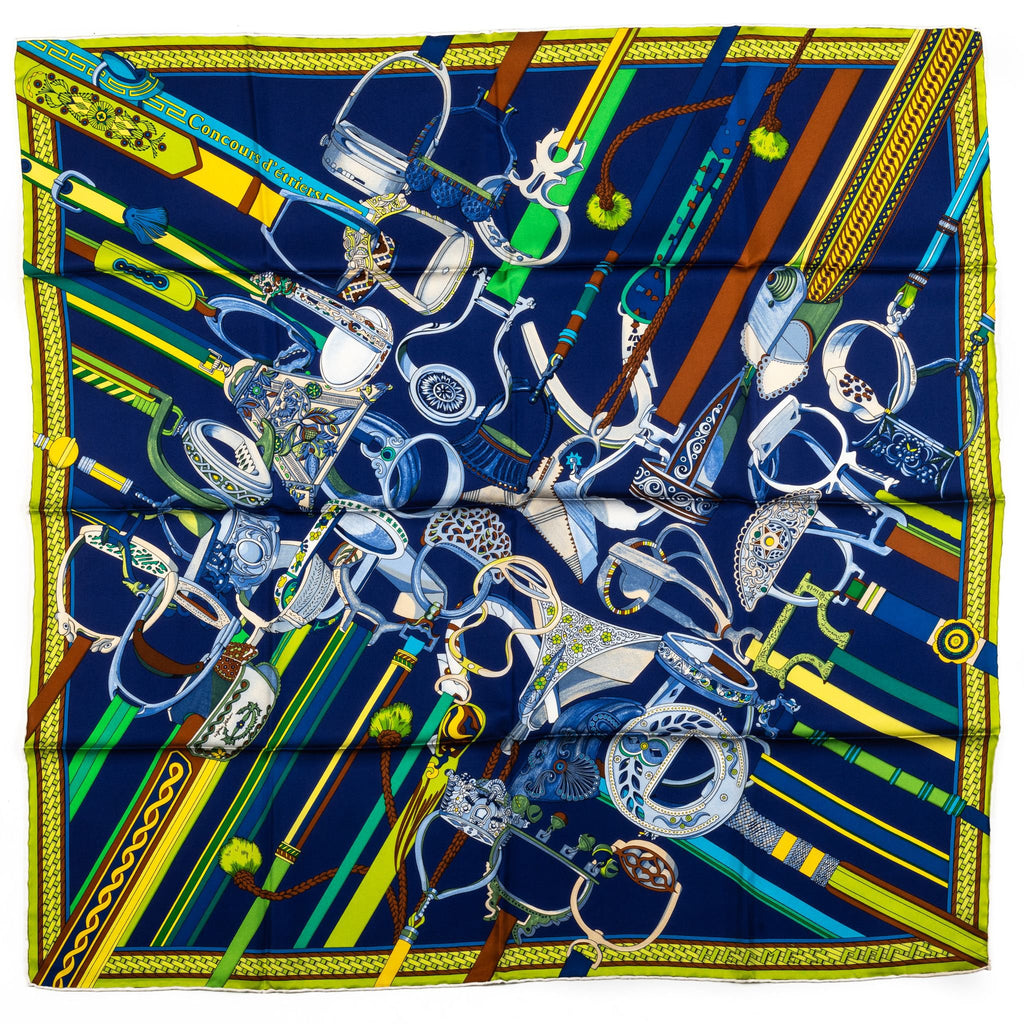 Hermes Councour D'Etriers Silk Scarf