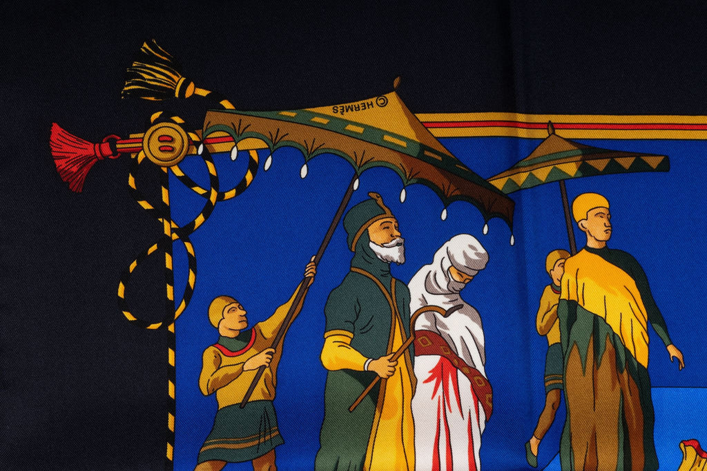 Hermes Collectible Umbrellas Silk Scarf