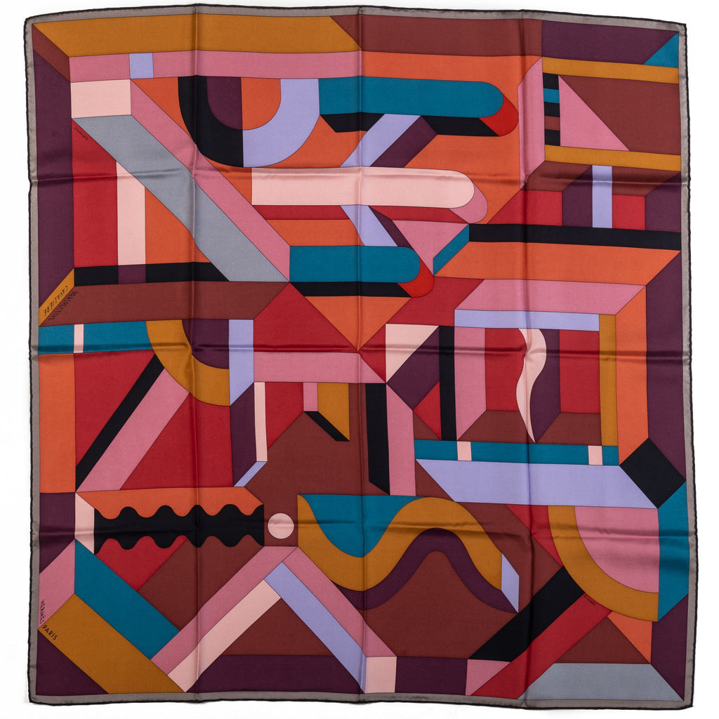 Hermès Geometric Multicolor Silk Scarf