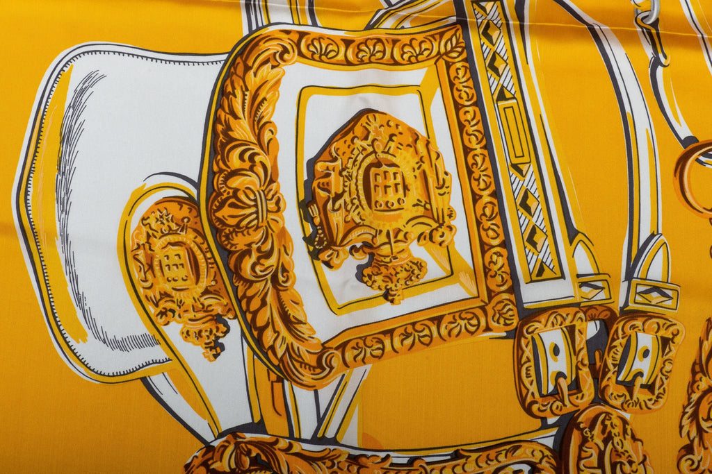 Hermès Orange Brides de Gala Silk Shawl