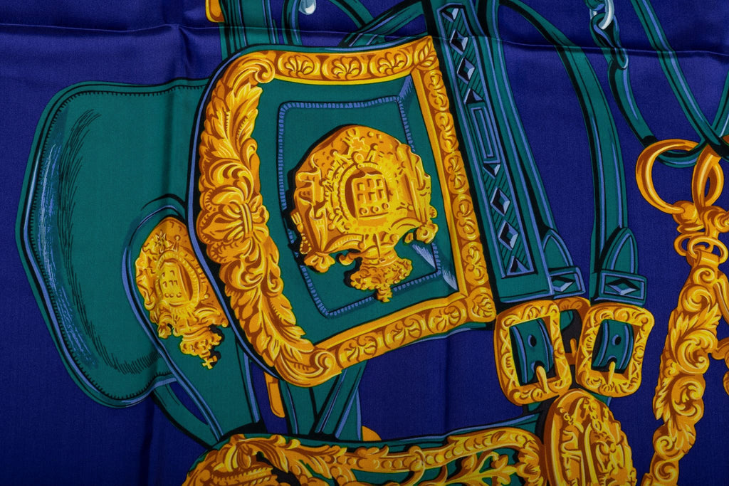 Hermès Red Brides de Gala Silk Shawl