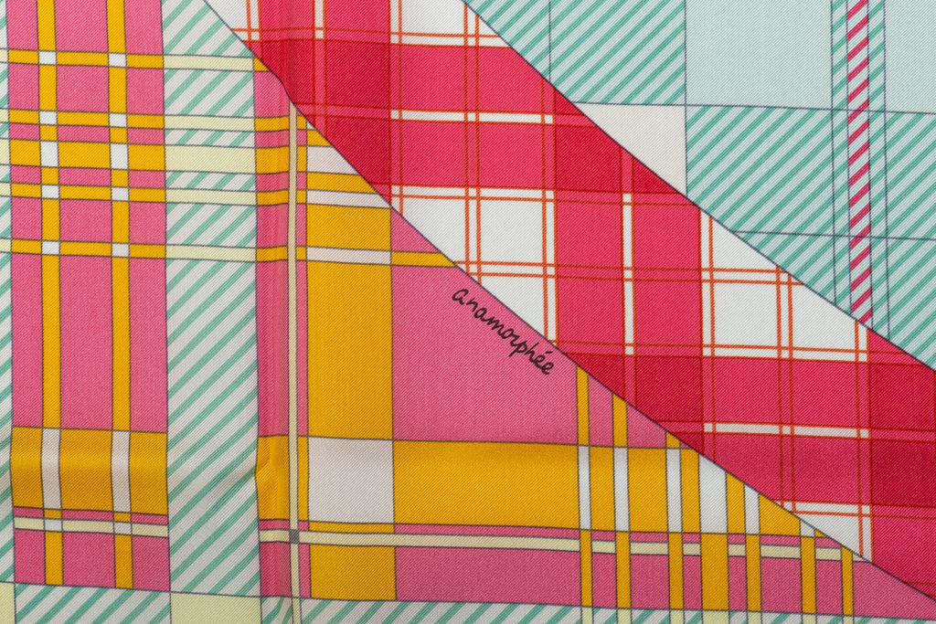 Hermès New Ex Libris a Carreaux Shawl