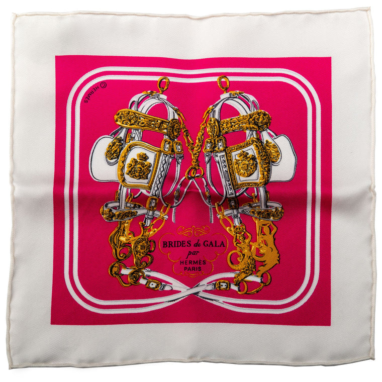 Hermes Brides De Gala Mini Silk Scarf 8"