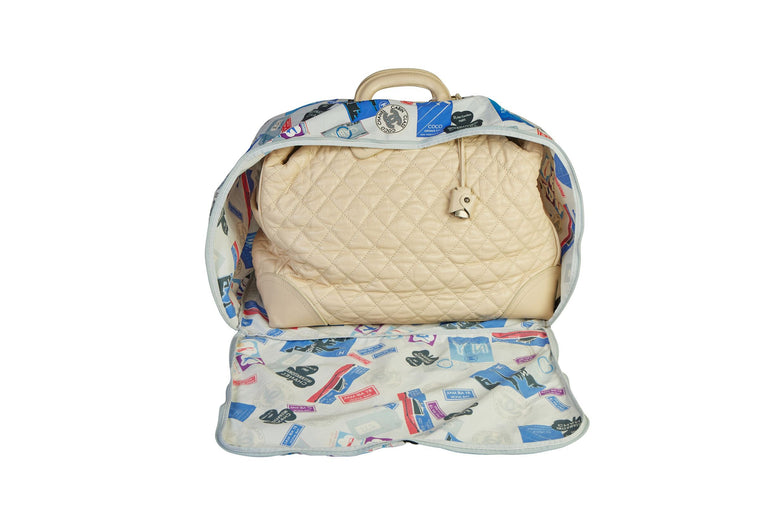Chanel Paris/NY Cream Traveler Weekender