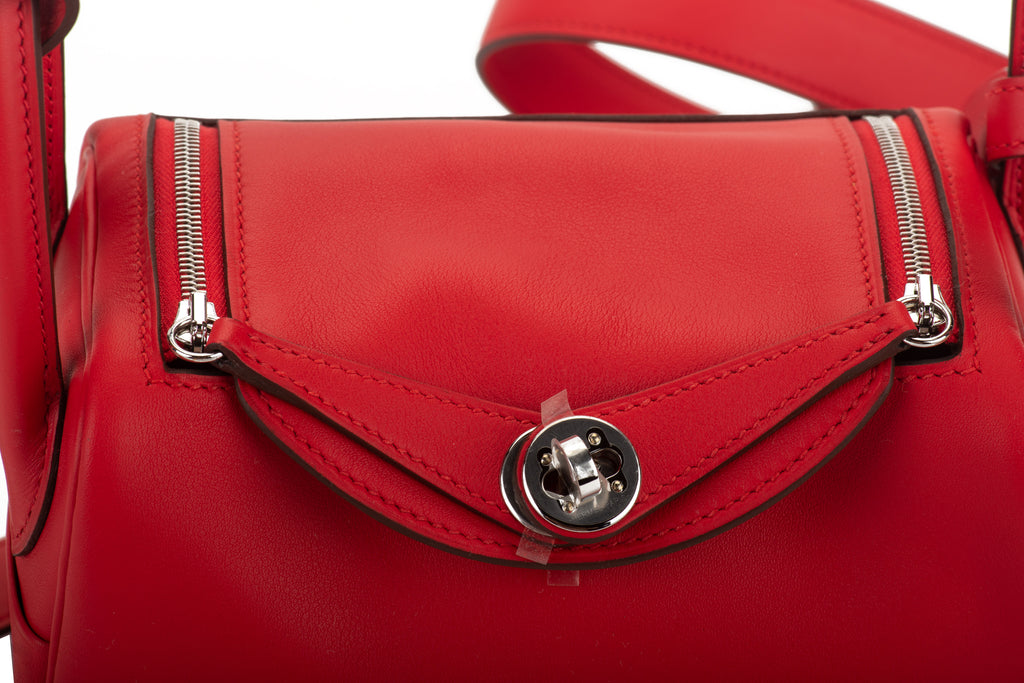 Hermes Mini Lindy Rouge De Coeur Swift N