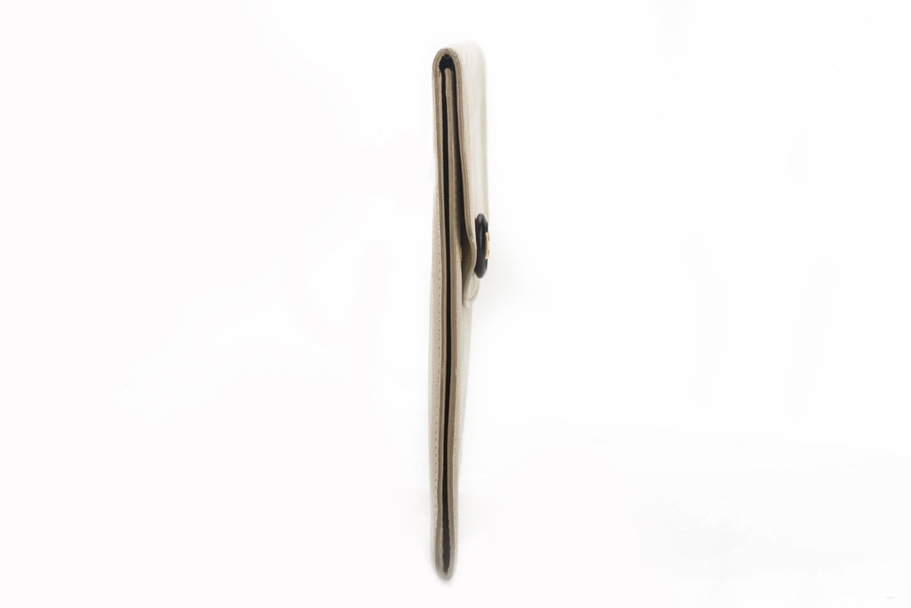 Hermes Off White Vintage Box Calf Clutch