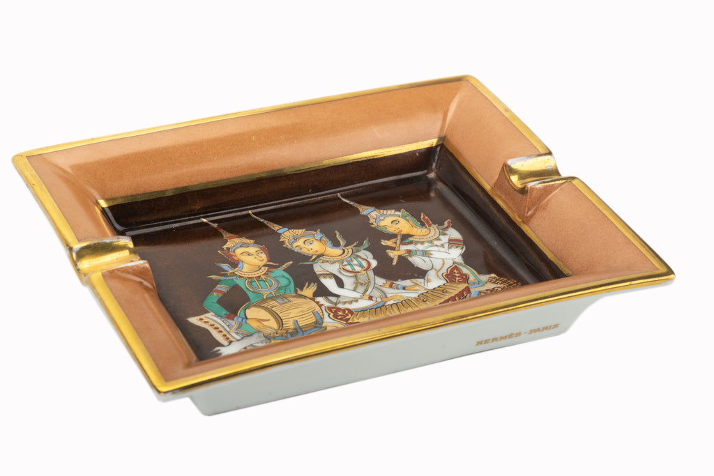 Hermès Indian Scene Porcelaine Ashtray