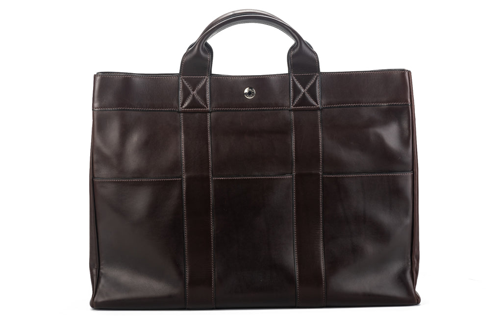 Hermes Cocoa Brown Leather Handbag