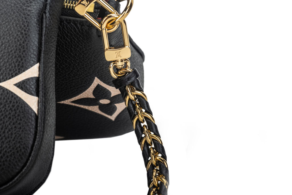 Vuitton BN Black Leather Multi Pochette