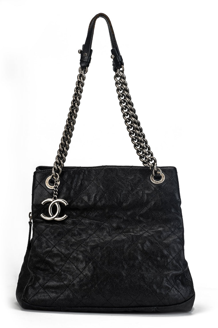 Chanel Black Caviar 3 Compartments Bag
