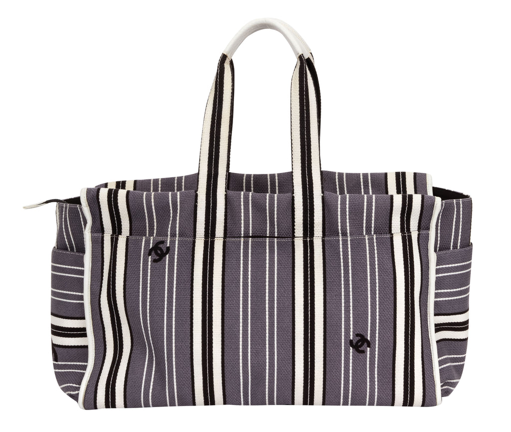 Chanel Oversize Striped Beach Bag