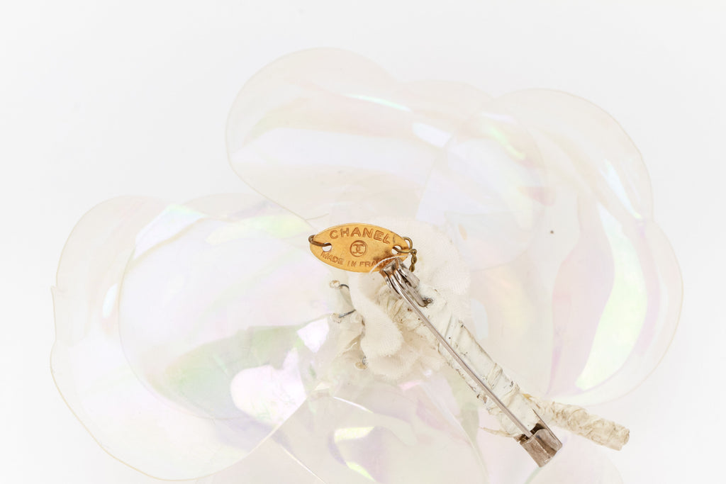 Chanel see through camellia brooch